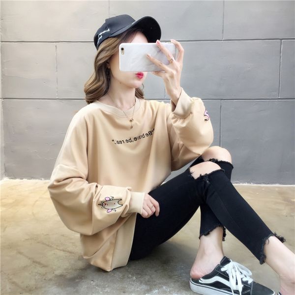 autumn new loose student personality for women korean style ins sweater fire embroidery autumn thin loose sweater for women 1ovfi, Black
autumn new loose student personality for women korean style ins sweater fire embroidery autumn thin loose sweater for women 1ovfi, Black