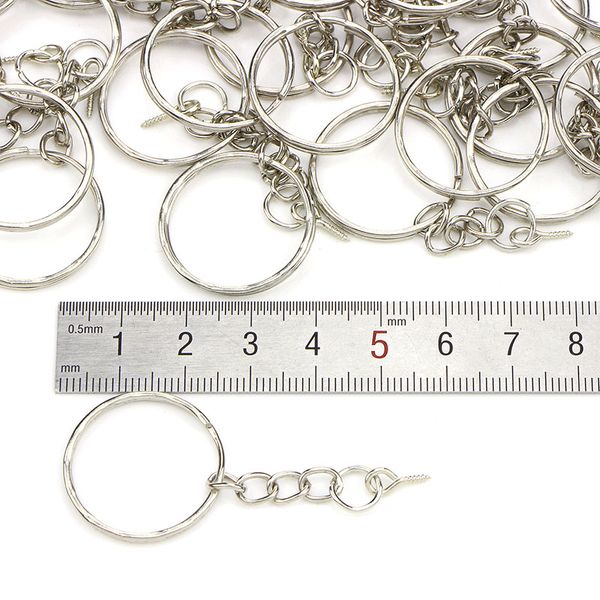 40pcs polished key ring screw eye short chain split ring connector diy jewelry keychains wallet chain, Silver
40pcs polished key ring screw eye short chain split ring connector diy jewelry keychains wallet chain, Silver