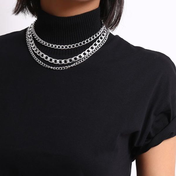 statement link chains necklaces for women layered necklace punk stainless steel jewelry 2020, Silver
statement link chains necklaces for women layered necklace punk stainless steel jewelry 2020, Silver