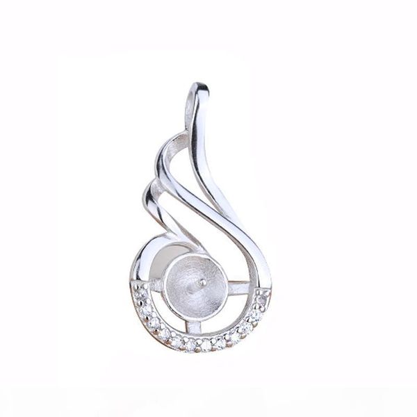 925 sterling silver women engagement wedding pendant crystal 6-9mm pearl or round bead semi mount pendant setting diy stone, Slivery;crystal
925 sterling silver women engagement wedding pendant crystal 6-9mm pearl or round bead semi mount pendant setting diy stone, Slivery;crystal