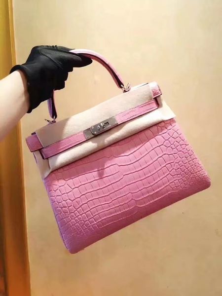 factory wholesale light pink matte crocodile keily 25cm,fully handmade wax thread,can make other size,many colors for chosen,fast delivery
factory wholesale light pink matte crocodile keily 25cm,fully handmade wax thread,can make other size,many colors for chosen,fast delivery