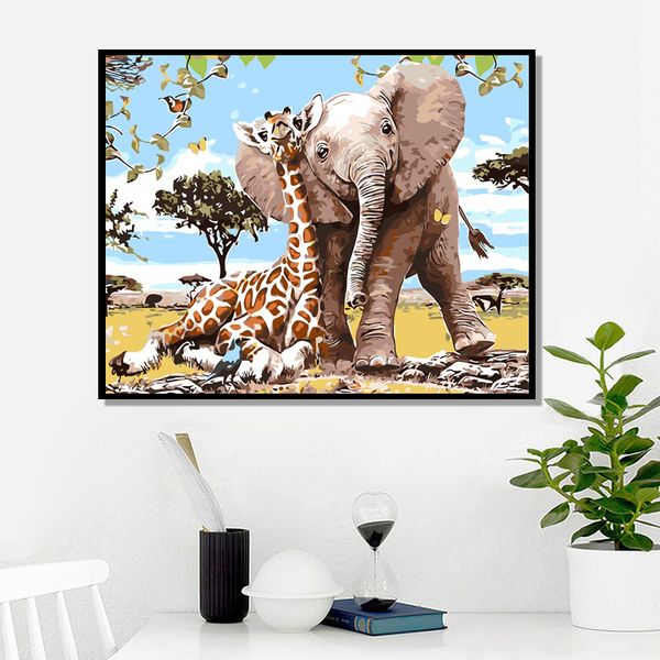 yijie diy painting by numbers elephant drawing on canvas handpainted painting art gift diy home decoration
yijie diy painting by numbers elephant drawing on canvas handpainted painting art gift diy home decoration
