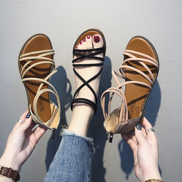 2020 summer shoes women sandals flats european rome gladiator sandals women plus size 34-40 sandalia feminina lady 5399, Black
2020 summer shoes women sandals flats european rome gladiator sandals women plus size 34-40 sandalia feminina lady 5399, Black