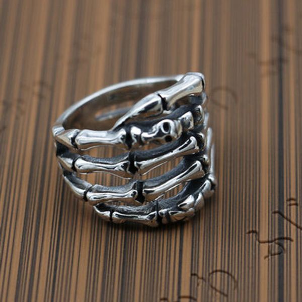 new rock style skeleton ring 925 sterling silver jewelry cool thai silver ring men index finger
new rock style skeleton ring 925 sterling silver jewelry cool thai silver ring men index finger