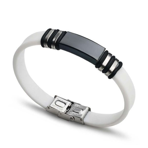 stainless steel silicone black bracelet men wristband punk style new design men bracelet simple rubber charm gifts jewelry
stainless steel silicone black bracelet men wristband punk style new design men bracelet simple rubber charm gifts jewelry