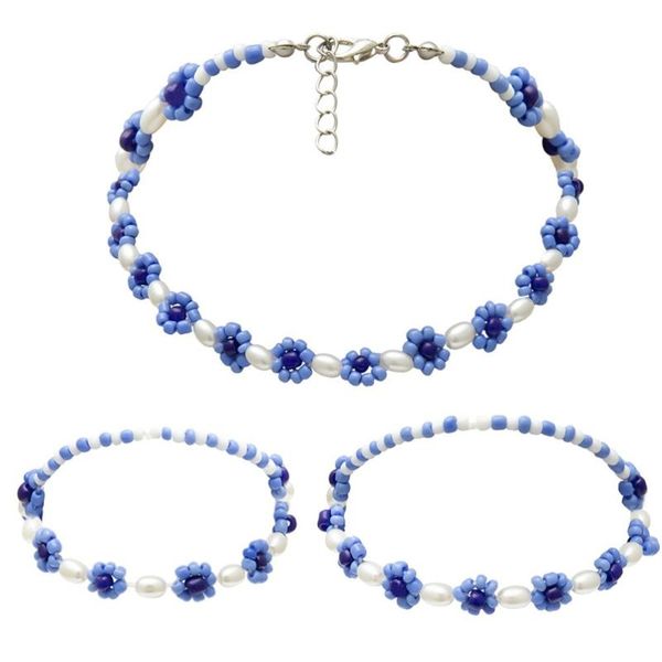 3pcs of one set creative necklace delicate ankle chain fashion bracelet daisy flower jewelry for woman girl, Silver
3pcs of one set creative necklace delicate ankle chain fashion bracelet daisy flower jewelry for woman girl, Silver