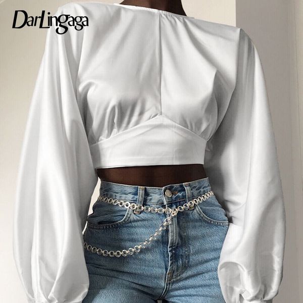 darlingaga autumn chic white satin blouse shirt long puff sleeve tie up bow fashion women blouses 2020 backless crop clothes t200819
darlingaga autumn chic white satin blouse shirt long puff sleeve tie up bow fashion women blouses 2020 backless crop clothes t200819