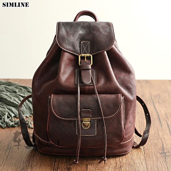 simline genuine leather backpack for women female soft cowhide leather vintage shoulder bag school bags travel backpacks ladies
simline genuine leather backpack for women female soft cowhide leather vintage shoulder bag school bags travel backpacks ladies