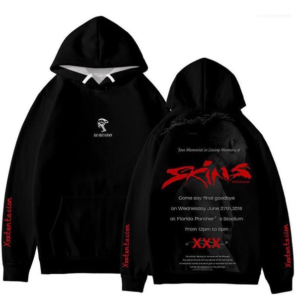 long sleeved hooded pullover sweatshirts fashion mens hoodies xxxtentacion mens designer hoodies rap singer 3d printed loose, Black
long sleeved hooded pullover sweatshirts fashion mens hoodies xxxtentacion mens designer hoodies rap singer 3d printed loose, Black