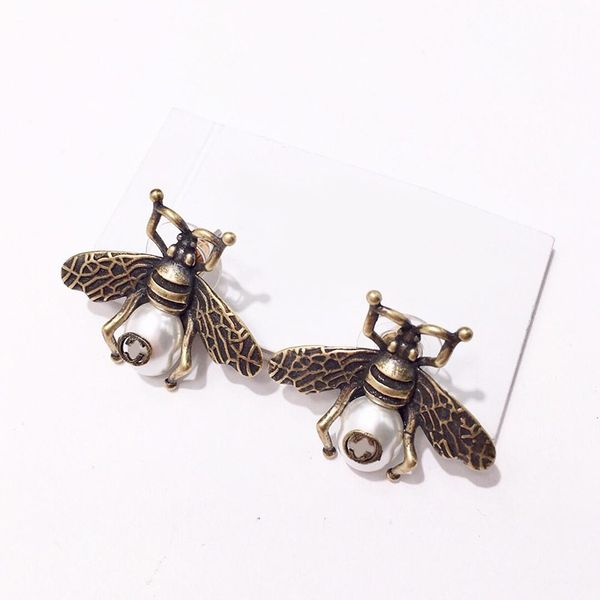 luxury designer jewelry women stud insect honeybee earrings copper with gold plated fashion retro pearl hoop earrings for party bi256l, Golden;silver
luxury designer jewelry women stud insect honeybee earrings copper with gold plated fashion retro pearl hoop earrings for party bi256l, Golden;silver