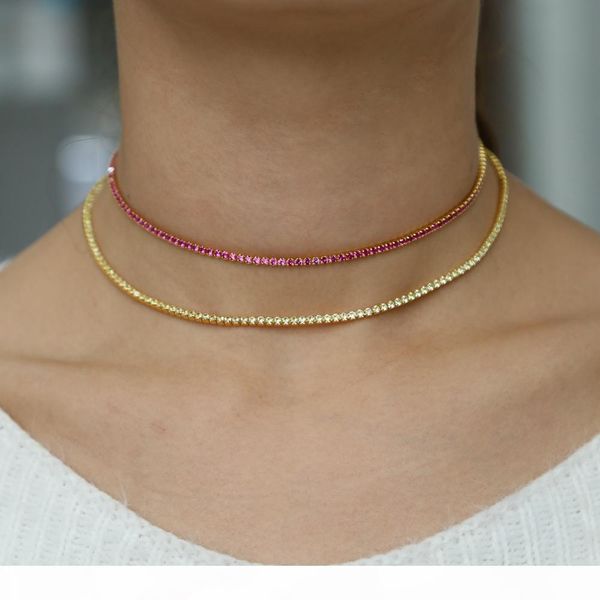 gold filled thin tennis cz choker necklace for lady multi layer statement rainbow multi color cz luxury fashion trendy jewelry, Golden;silver 
gold filled thin tennis cz choker necklace for lady multi layer statement rainbow multi color cz luxury fashion trendy jewelry, Golden;silver