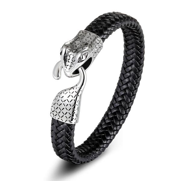 genuine leather bracelet & bangle snake head accessories with stainless steel for blessing men bracelet lucky jewelry, Black
genuine leather bracelet & bangle snake head accessories with stainless steel for blessing men bracelet lucky jewelry, Black