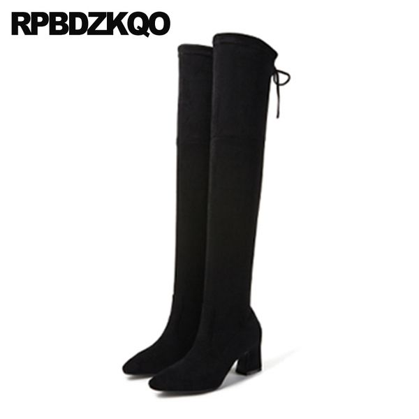 black pointed toe long chinese tall 2020 suede slim thigh women boots high heel ladies chunky shoes winter over the knee lace up
black pointed toe long chinese tall 2020 suede slim thigh women boots high heel ladies chunky shoes winter over the knee lace up