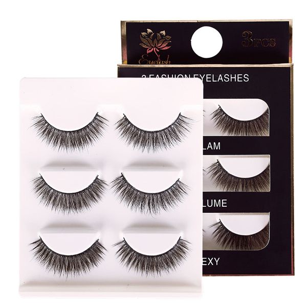 false eyelashes 3 pairs black thick cross women lady natural long fake 3d strip lashes tool hand made glamour
false eyelashes 3 pairs black thick cross women lady natural long fake 3d strip lashes tool hand made glamour