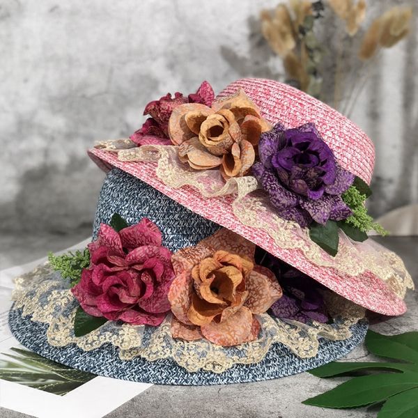 2020 england wide brim sun hats women floral knitted straw hat europe fashion beach casual all match caps flat cap 56-58cm, Blue;gray
2020 england wide brim sun hats women floral knitted straw hat europe fashion beach casual all match caps flat cap 56-58cm, Blue;gray