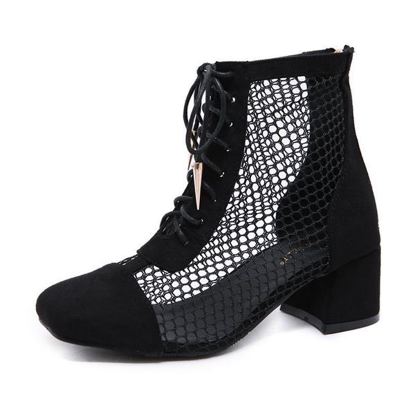 2020 summer cool boots women's shoes square toe shoes hollowed-out vamp with strapping martins boot heels, Black
2020 summer cool boots women's shoes square toe shoes hollowed-out vamp with strapping martins boot heels, Black