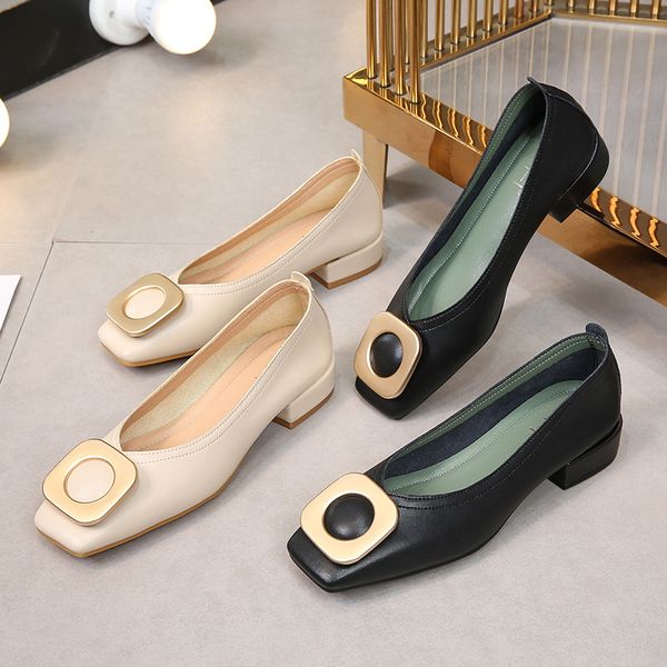 plus size 34-43 low heels shoes ladies square toe metal buckle pumps comfortable slip on shallow shoes elegant female, Black
plus size 34-43 low heels shoes ladies square toe metal buckle pumps comfortable slip on shallow shoes elegant female, Black