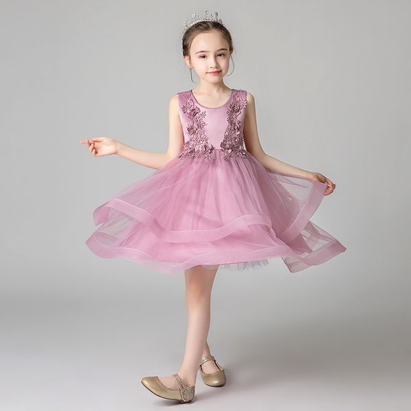 girl's dresses girls lace tulle gown flower girl dress for weddings lovely o-neck sleeveless mini solid color big ball, Red;yellow 
girl's dresses girls lace tulle gown flower girl dress for weddings lovely o-neck sleeveless mini solid color big ball, Red;yellow