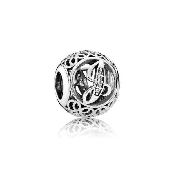 925 sterling silver 791854cz vintage j openwork charm vintage boutique jewelry anniversary personality gifts, Black
925 sterling silver 791854cz vintage j openwork charm vintage boutique jewelry anniversary personality gifts, Black
