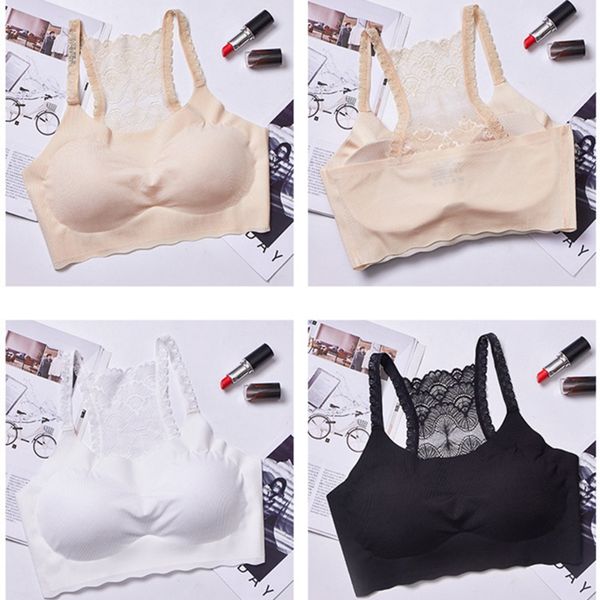 seamless ice silk beauty back lace bottoming sports vest embroidered beauty back tube for yoga, White;black
seamless ice silk beauty back lace bottoming sports vest embroidered beauty back tube for yoga, White;black