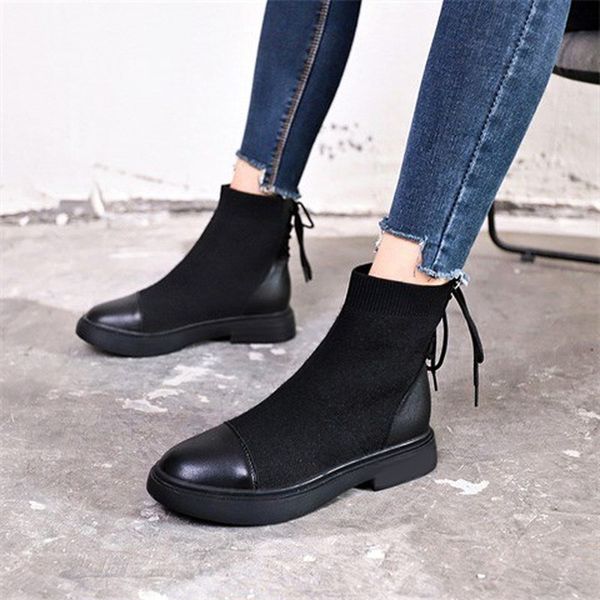 leather patch socks boots simple women's black boots quare heel lace suede round head shoes new listing zapatos de mujer
leather patch socks boots simple women's black boots quare heel lace suede round head shoes new listing zapatos de mujer