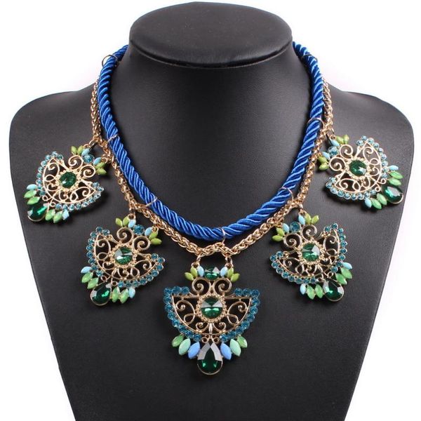 new arrival fashion design bib black rope chain crystal resin pendant chunky statement necklace for girls party jewelry, Silver
new arrival fashion design bib black rope chain crystal resin pendant chunky statement necklace for girls party jewelry, Silver