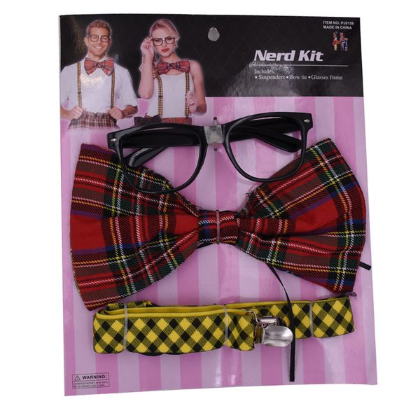 halloween cos show decoration nerd kit glasses bow strap three-piece party toy wholesale, Silver
halloween cos show decoration nerd kit glasses bow strap three-piece party toy wholesale, Silver