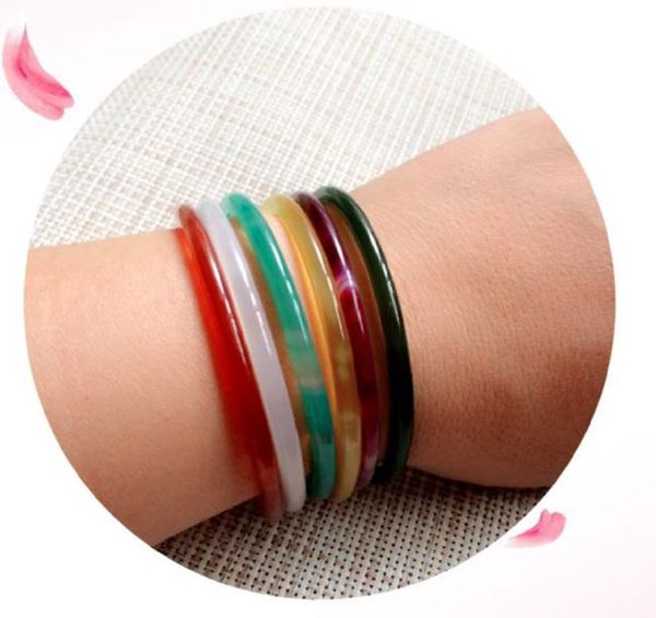 bangle natural chalcedony bracelet ladies transparent striped six - color jewelry jades festive gifts, Black
bangle natural chalcedony bracelet ladies transparent striped six - color jewelry jades festive gifts, Black