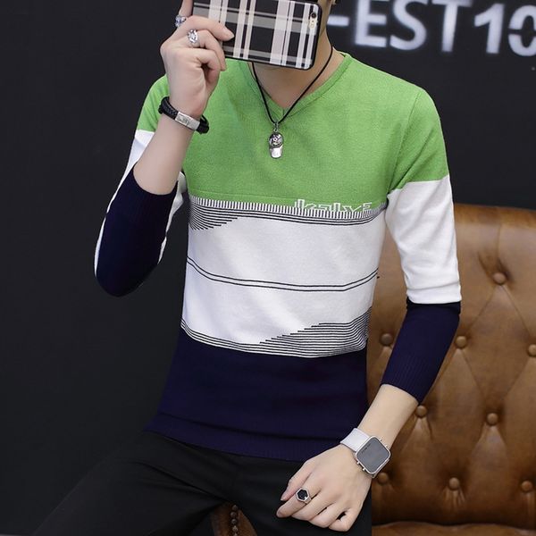 2020 new color matching sweater pullover knitwearmercerized cotton knitwear men's knitwear v-neck youth trendy men's fashion pullo, Blue
2020 new color matching sweater pullover knitwearmercerized cotton knitwear men's knitwear v-neck youth trendy men's fashion pullo, Blue