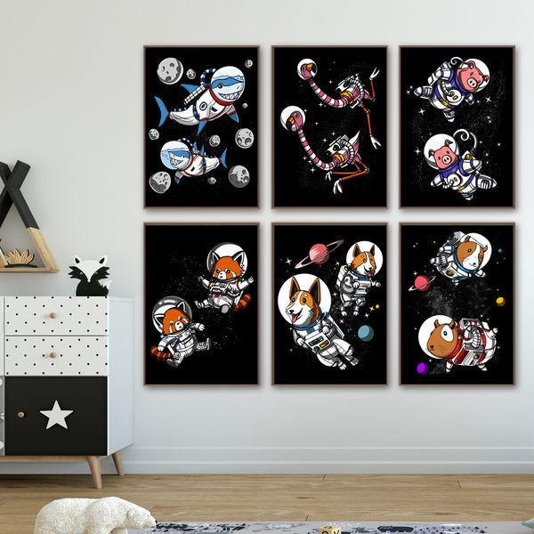 shark flamingo dog raccoon marmot pig space astronaut wall art print canvas painting nordic poster wall pictures kids room decor
shark flamingo dog raccoon marmot pig space astronaut wall art print canvas painting nordic poster wall pictures kids room decor