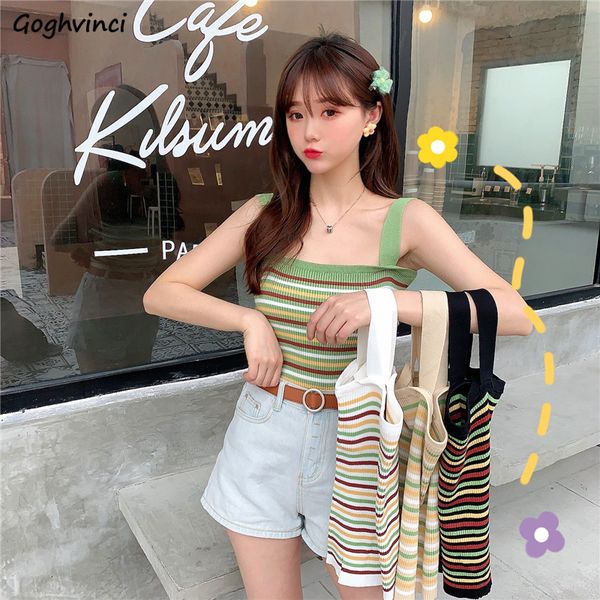 tanks camis women striped knitted cropped slim basic stylish sweet girls simple all-match ulzzang casual daily chic, White
tanks camis women striped knitted cropped slim basic stylish sweet girls simple all-match ulzzang casual daily chic, White