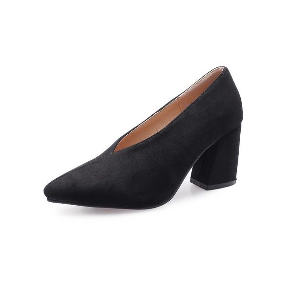early spring tide 2020 new fashion thick with high with 30-48 super small size pointed joker single woman shoes, Black
early spring tide 2020 new fashion thick with high with 30-48 super small size pointed joker single woman shoes, Black