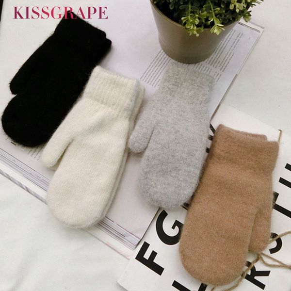 five fingers gloves double-layer winter warm for women fur knitted female thick thermal guantes ladies diy mittens solid color, Blue;gray
five fingers gloves double-layer winter warm for women fur knitted female thick thermal guantes ladies diy mittens solid color, Blue;gray