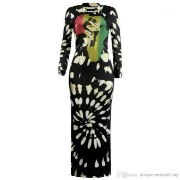 long sleeve split printed dress o-neck lady one piece street female clothes women club dresses, Black;gray
long sleeve split printed dress o-neck lady one piece street female clothes women club dresses, Black;gray