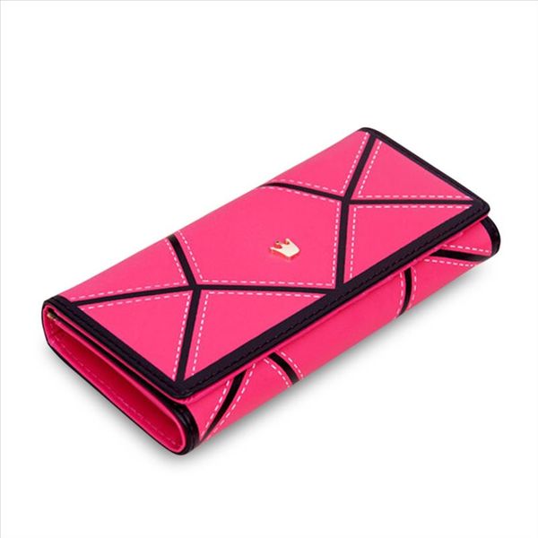 women pu leather hasp long geometric pattern purse tri fold wallet card holder cash coin handbag new, Red;black
women pu leather hasp long geometric pattern purse tri fold wallet card holder cash coin handbag new, Red;black