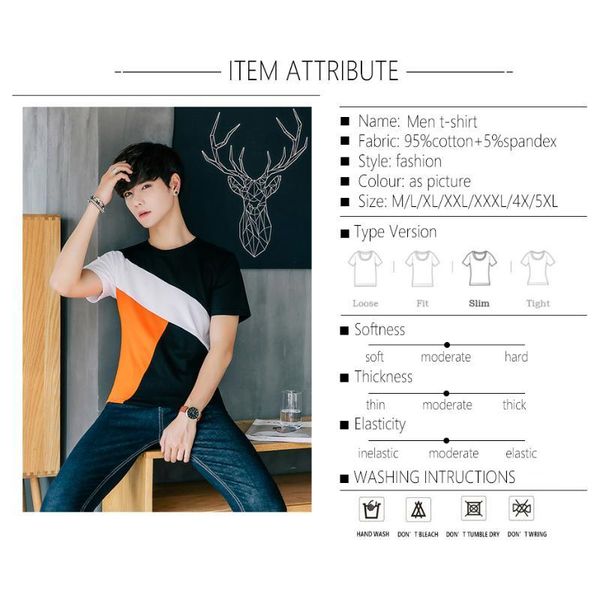 new summer fashion patchwork design men t shirt short sleeve o neck cotton t-shirt men oversize, White;black
new summer fashion patchwork design men t shirt short sleeve o neck cotton t-shirt men oversize, White;black