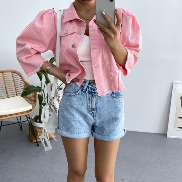 denim jacket female 2020 new seven-point sleeve bubble sleeve denim short jacket summer, Black;brown
denim jacket female 2020 new seven-point sleeve bubble sleeve denim short jacket summer, Black;brown
