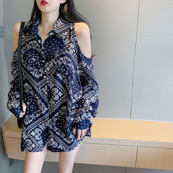 women's blouses & shirts ladies off-the-shoulder loose long-sleeved summer sunscreen women printed, White
women's blouses & shirts ladies off-the-shoulder loose long-sleeved summer sunscreen women printed, White