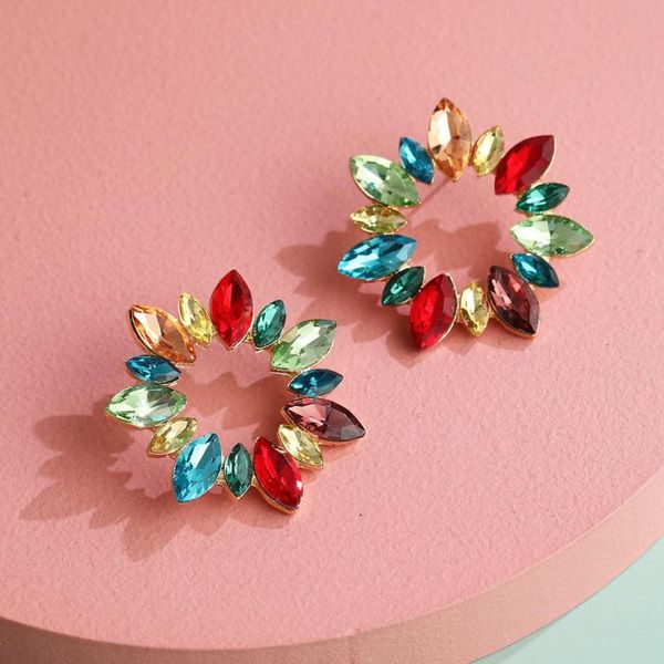 small flower colorful glass stud earrings new korean statement lady crystal earrings circle wedding jewelry bijuox accessories, Golden;silver
small flower colorful glass stud earrings new korean statement lady crystal earrings circle wedding jewelry bijuox accessories, Golden;silver