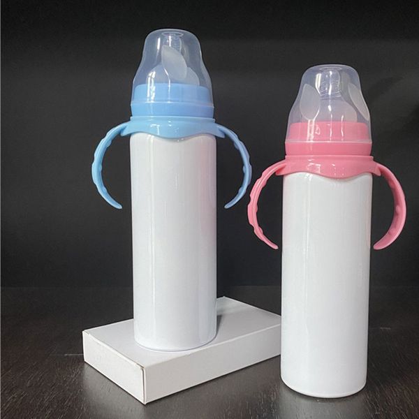 8oz sublimation sippy cup stainless steel feeding kid mugs children milk bottle double wall insulated vacuum tumbler with handles
8oz sublimation sippy cup stainless steel feeding kid mugs children milk bottle double wall insulated vacuum tumbler with handles