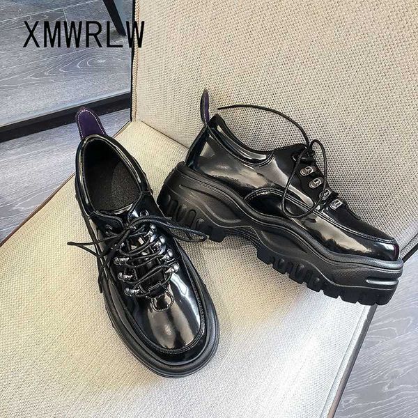 xmwrlw women's flat platform shoes 2020 spring autumn genuine leather thick sole ladies sneakers women autumn platform shoes, Black
xmwrlw women's flat platform shoes 2020 spring autumn genuine leather thick sole ladies sneakers women autumn platform shoes, Black