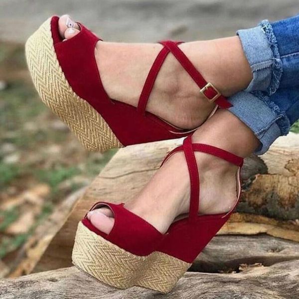 women summer high heels sandals wedges shoes woman peep toe platform party wedding sandalias mujer sapato feminino d1068, Black
women summer high heels sandals wedges shoes woman peep toe platform party wedding sandalias mujer sapato feminino d1068, Black