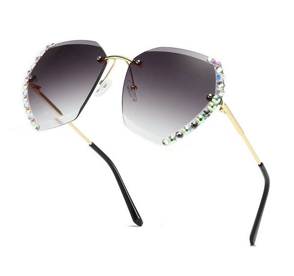 fashion oversized rimless sunglasses women design diamond square sun glasses for female02, White;black
fashion oversized rimless sunglasses women design diamond square sun glasses for female02, White;black