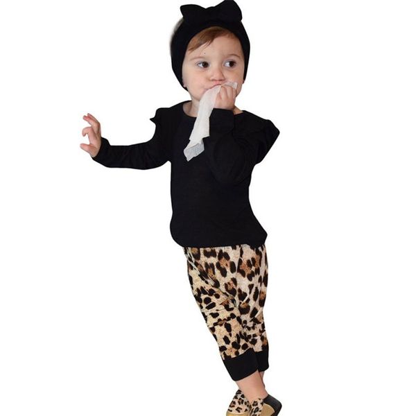 black color fashion newborn infant baby girl leopard long sleeve +pants outfits clothes set drop shipped st27, White 
black color fashion newborn infant baby girl leopard long sleeve +pants outfits clothes set drop shipped st27, White