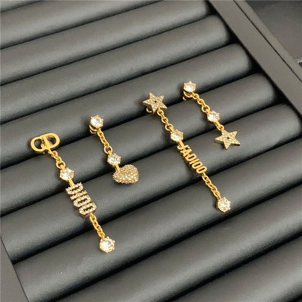 retro love asymmetric earrings women letters diamond earrings star designer earrings jewelry accessories luxury pendant earring, Golden
retro love asymmetric earrings women letters diamond earrings star designer earrings jewelry accessories luxury pendant earring, Golden