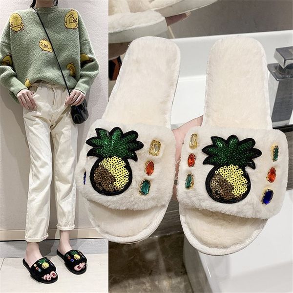2020 women fur slippers winter plush warm flat indoor shoes female fashion fruit pattern home women fluffy slippers slides, Black
2020 women fur slippers winter plush warm flat indoor shoes female fashion fruit pattern home women fluffy slippers slides, Black