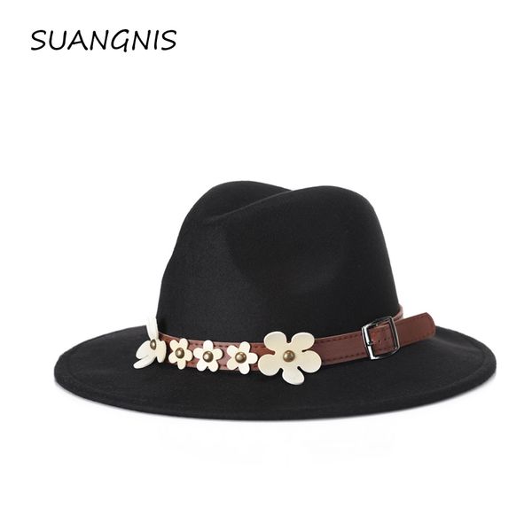 winter autumn imittion woolen felt flat wide brim british jazz hat women panama trilby fedora hats with five little flower, Blue;gray
winter autumn imittion woolen felt flat wide brim british jazz hat women panama trilby fedora hats with five little flower, Blue;gray