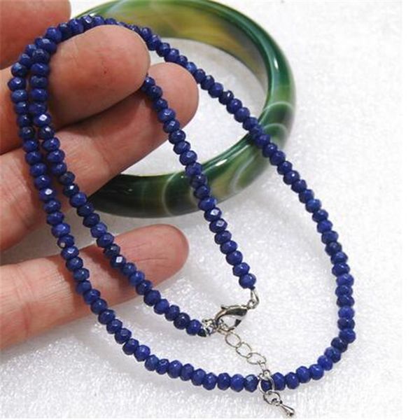 2x4mm facettes bleu saphir pierres précieuses rondes perles collier fait main 18", Silver
2x4mm facettes bleu saphir pierres précieuses rondes perles collier fait main 18", Silver