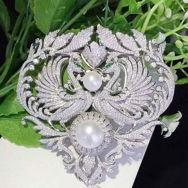 dual use microscope zircon diy materials double phoenix tassel pendant clasp long sweater chain clasp brooch, Gray
dual use microscope zircon diy materials double phoenix tassel pendant clasp long sweater chain clasp brooch, Gray