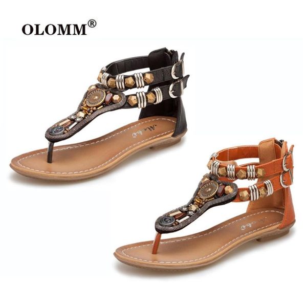 summer new roman style sandals flat bottomed low-heel beaded sandals female summer shoes toe clip classic, Black
summer new roman style sandals flat bottomed low-heel beaded sandals female summer shoes toe clip classic, Black